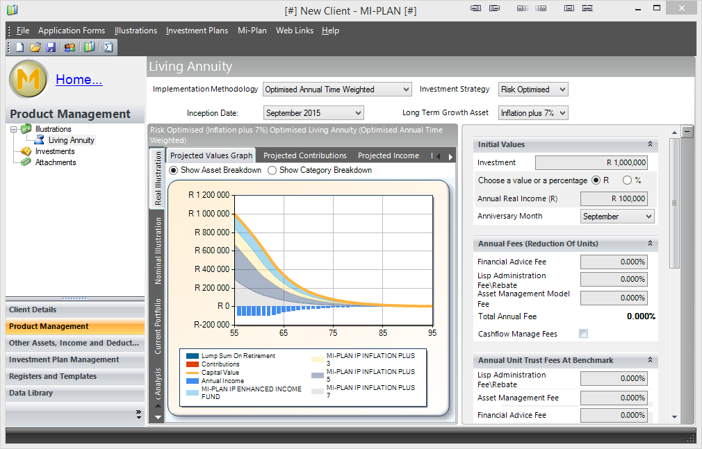 Mi-Plan windows desktop application